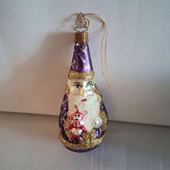 Lot of 4 Purple And Gold Christmas Ornaments - Picture 2 of 10